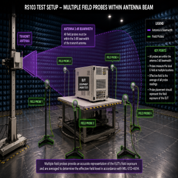 Proper Field Probe Positioning and Coverage Techniques for MIL-STD-461H RS103 Testing