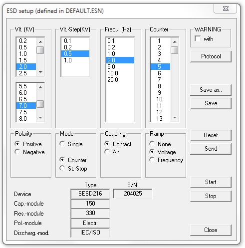 Gallery ESD-Soft 6: Control software for ESD