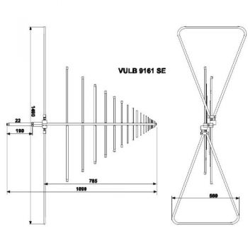 VULB 9161 SE- 30MHz - 1GHz TRILOG Broadband Antenna (discontinued)