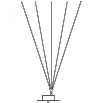 VPMP 9242-  10 kHz - 40 MHz,  Vertical passive rod antenna