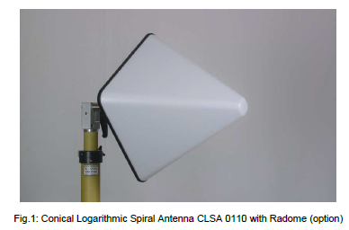 Gallery CLSA 0110 RHCP/LHCP, 1-10 GHz, Conical Logarithmic Spiral Antenna