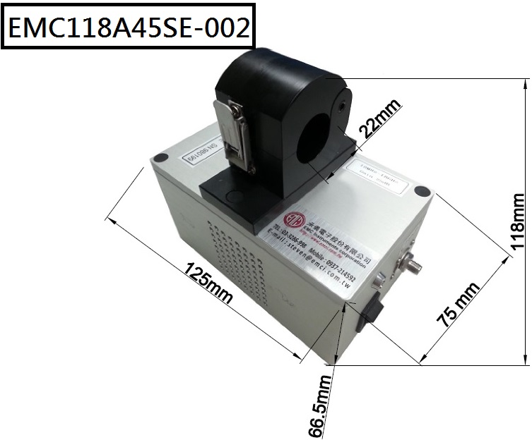 Gallery EMC118A45SE, 1-18 GHz, 45dB gain, Low Noise Preamplifier