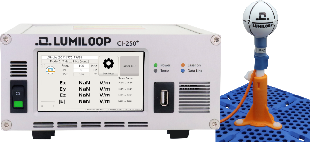 Gallery LSProbe 2.0 Variant B, Laser Powered Field Probe, 9 kHz to 26.5 GHz, <1 V/m … >1,000 V/m
